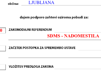 ZBIRANJE PODPISOV ZA REFERENDUM